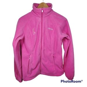 Columbia Fleece Jacket Breast Cancer Ribbon Full Zip Med